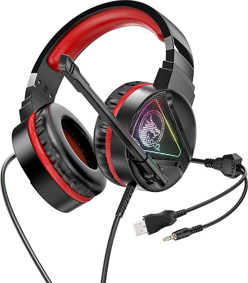 Hoco W104 Over Ear Gaming Headset Red (3.5mm / USB)
