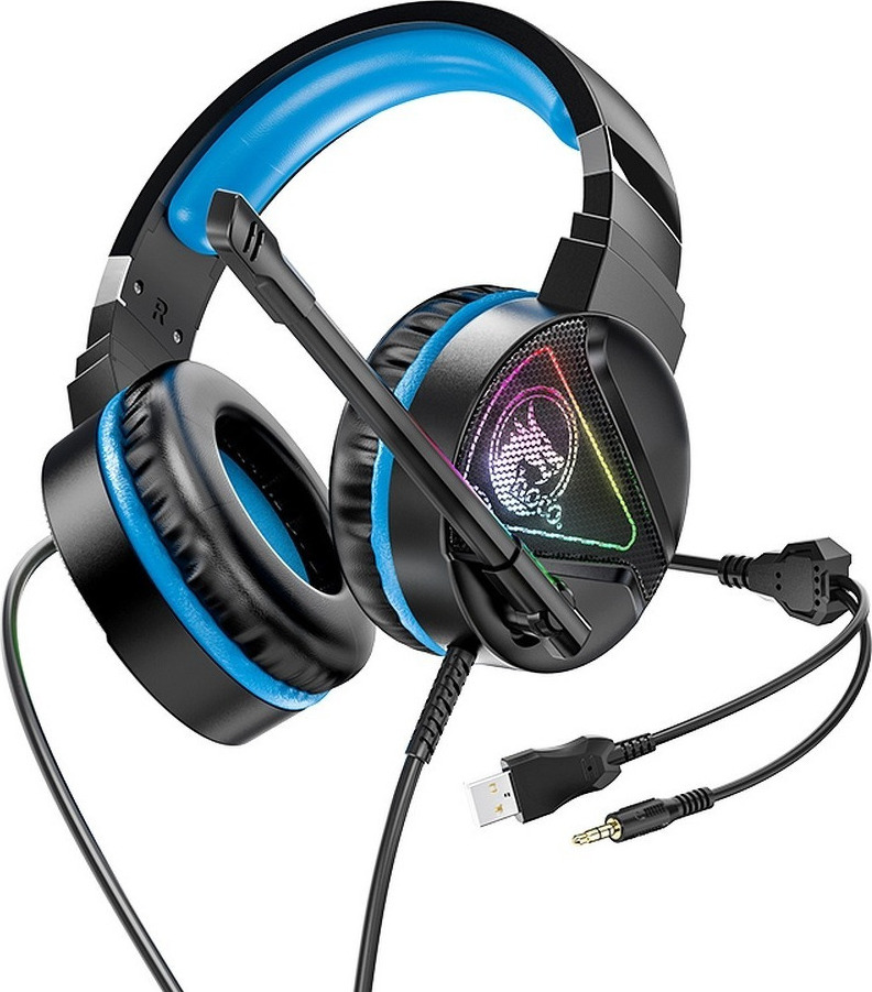 Hoco W104 Over Ear Gaming Headset Blue (3.5mm / USB)