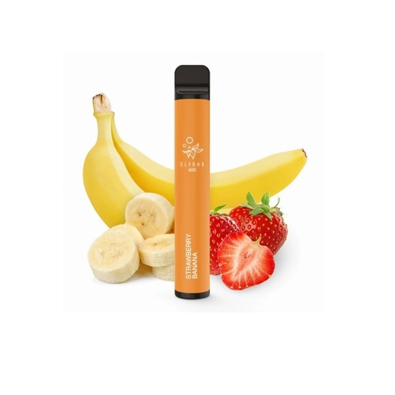 Ηλεκτρονικό τσιγάρο μιας χρήσης ELF BAR 600 STRAWBERRY BANANA 20mg (φράουλα και μπανάνα) 2ml