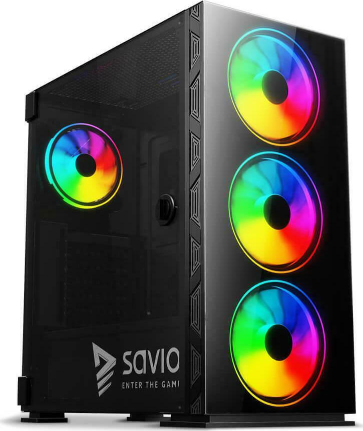 SAVIO Prime X1 ARGB Glass Black