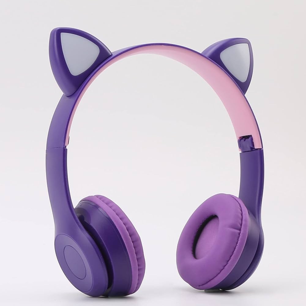 Cat Ears MZ47 Ασύρματα Bluetooth On Ear Ακουστικά Ροζ