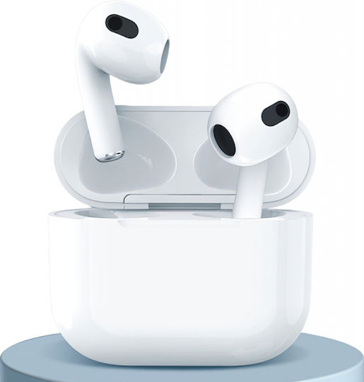 Pavareal P4 In-ear Bluetooth Handsfree Ακουστικά με Θήκη Φόρτισης Λευκά