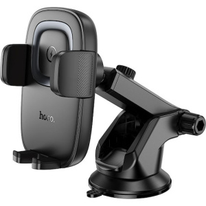 Hoco Hw32 Βάση Κινητού Αυτοκινήτου με Ρυθμιζόμενα Άγκιστρα και Ασύρματη Φόρτιση Μαύρη