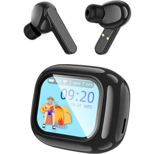 Hoco DES53 In-ear Bluetooth Handsfree Ακουστικά με Αντοχή στον Ιδρώτα και Θήκη Φόρτισης Μαύρα