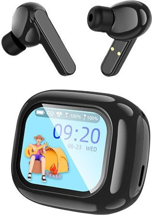 Hoco DES53 In-ear Bluetooth Handsfree Ακουστικά με Αντοχή στον Ιδρώτα και Θήκη Φόρτισης Μαύρα