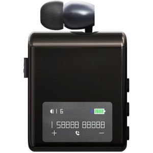 K89 In-ear Bluetooth Handsfree Ακουστικό Πέτου Μαύρο