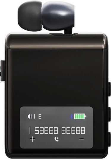 K89 In-ear Bluetooth Handsfree Ακουστικό Πέτου Μαύρο