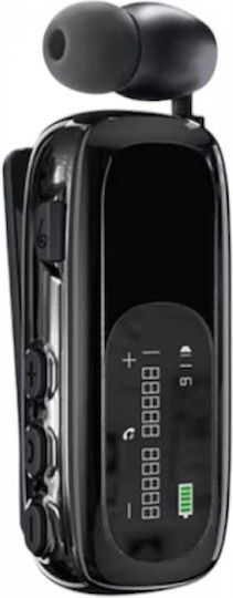 K75 In-ear Bluetooth Handsfree Ακουστικό Πέτου Μαύρο