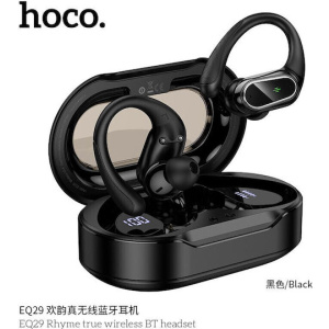 Hoco EQ29 In-ear Bluetooth Handsfree Ακουστικά με Θήκη Φόρτισης Μαύρα