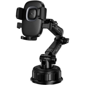 Hoco H89 Βάση Τηλεφώνου Crown Large Αυτοκίνητο Βεντούζα Μαύρη Μαύρο