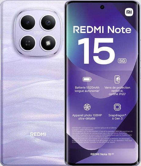 Xiaomi Redmi Note 15 NFC 5G Dual SIM (8/256GB) Mist Purple